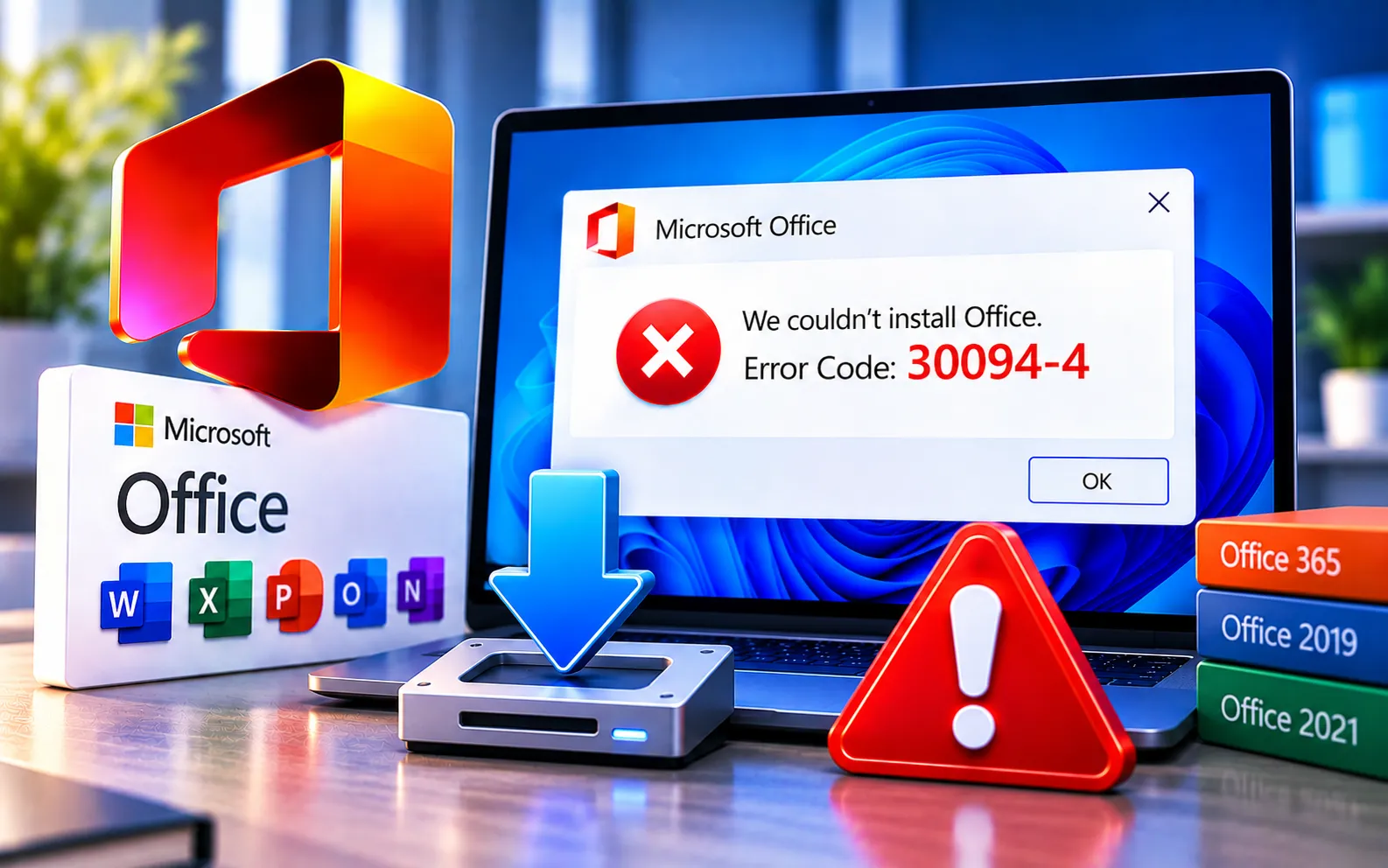 Microsoft Office Installation Error Code 30094-4 fix